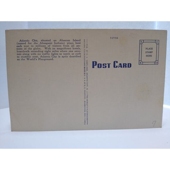 Greetings From Atlantic City New Jersey Large Letter Postcard Horses Lucy Hotels - Picture 2 of 2